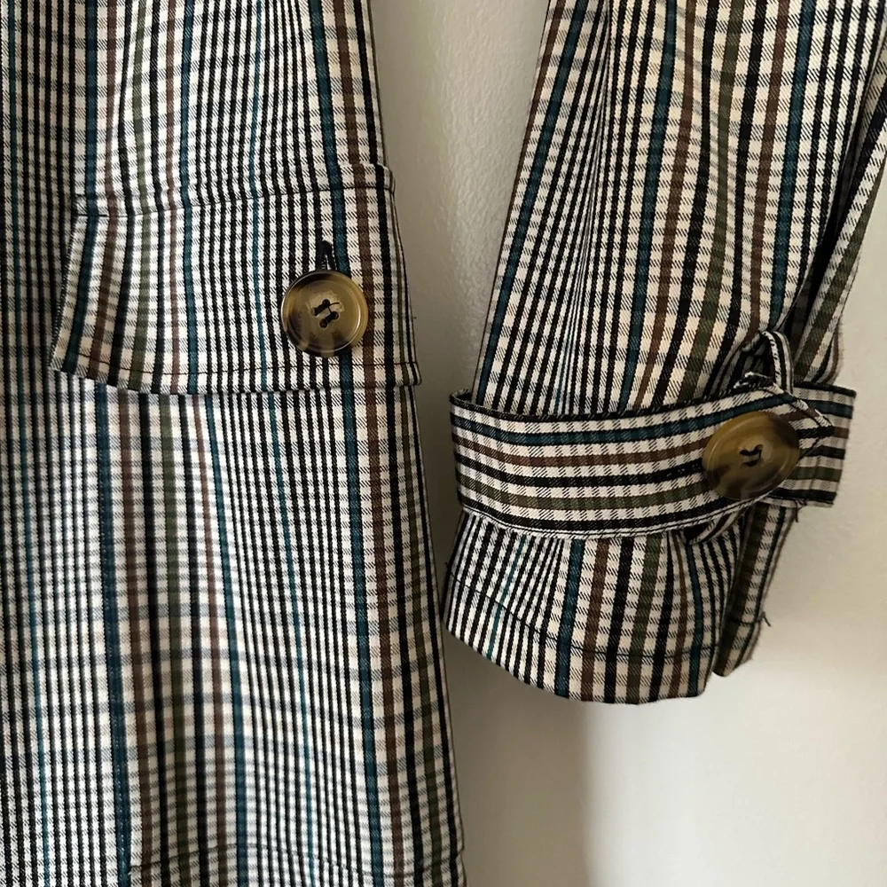 Daniel Rainn plaid trench coat